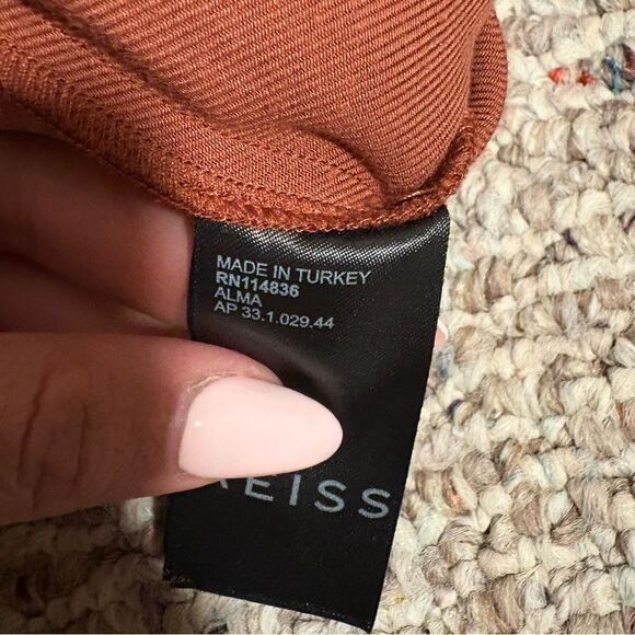 Reiss Alma Cut-Out Halter Jumpsuit in Rust- Size 2 - Picture 14 of 15